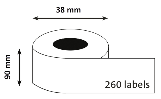 Labeletiket Quantore DK-11208 38x90mm adres wit 400 stuks