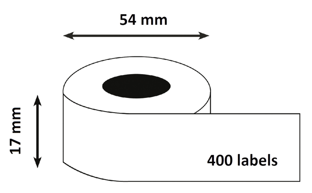 Labeletiket Quantore DK-11204 17x54mm wit 400 stuks