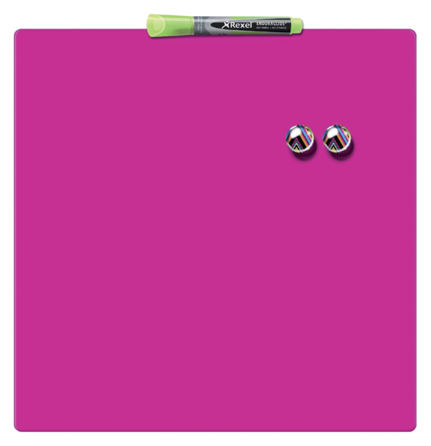 Whiteboard Nobo tegel 36x36cm roze magnetisch