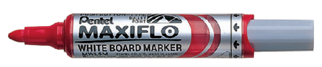Marqueur tableau blanc Pentel Maxiflo MWL5M ogive 3mm rouge