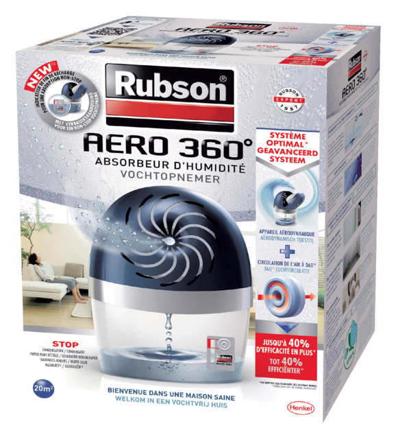 Absorbeur d'humidité Rubson Aero 360 complet