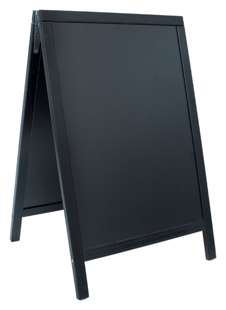 Panneau trottoir Securit 55x85x3cm bois noir