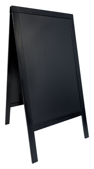 Panneau trottoir Securit 70x125x4cm bois noir