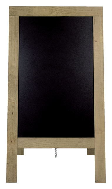 Stoepbord Securit 720x1310x40mm steigerhout