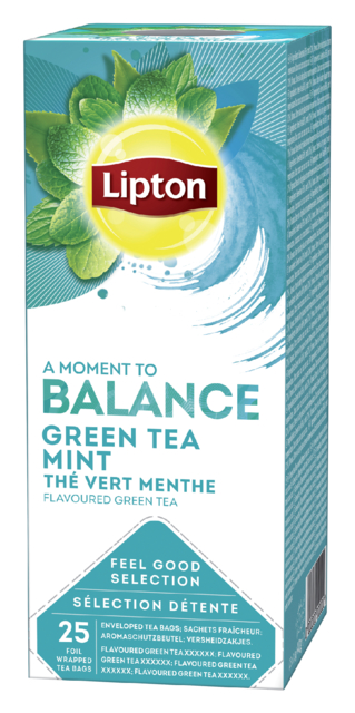 Thee Lipton Balance green tea mint 25x1.5gr