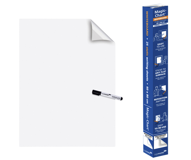Magic-Chart Legamaster Whiteboard 600x800mm wit 25 vel