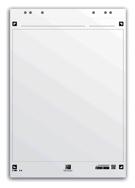 Flipoverpapier Oxford smart 650x980mm blanco 90 gram 20 vel