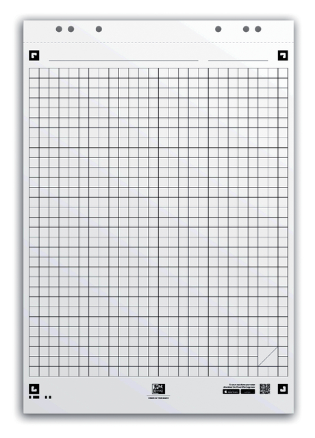 Flipoverpapier Oxford smart 650x980mm ruit 90 gram 20 vel