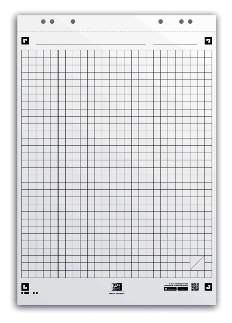 Papier chevalet de conférence Oxford Smart 650x980mm quadrillé 90g 20 feuilles