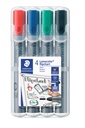 Marqueur chevalet Staedtler 356 ogive 2mm 4 pièces assorti