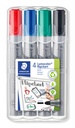 Viltstift Staedtler 356 voor flipover rond 2mm 4 stuks assor