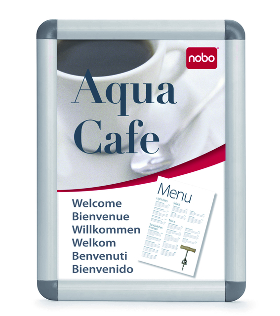 Porte-affiches clipsable Nobo Premium Plus 70x50cm aluminium