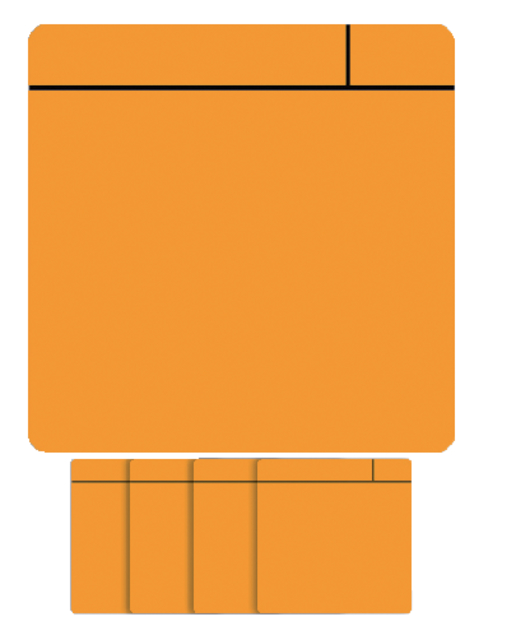 Aimant Scrum 75mmx75mm orange 5 pièces