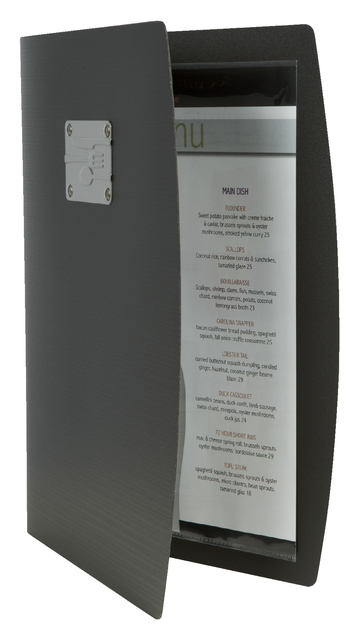 Protège-menu Securit Rio A4 1x 2 pochettes noir