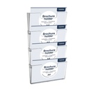 Folderhouder Europel 4x A4 wand liggend koppelbaar transparant