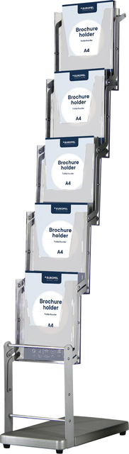 Présentoir de brochures Europel sur pied 5xA4 pliable