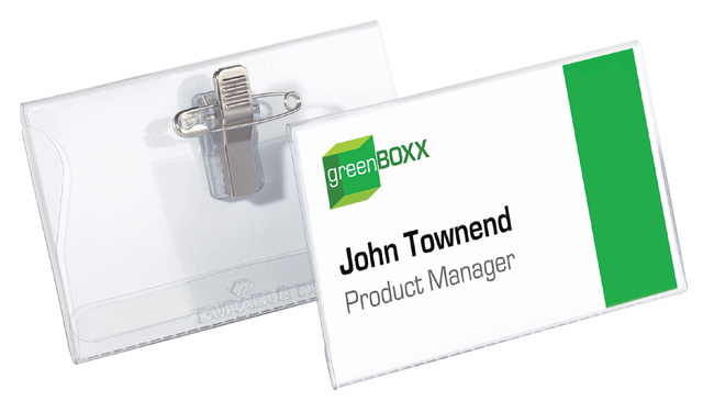 Porte-badge Durable 8101 avec pince combi 54x90mm