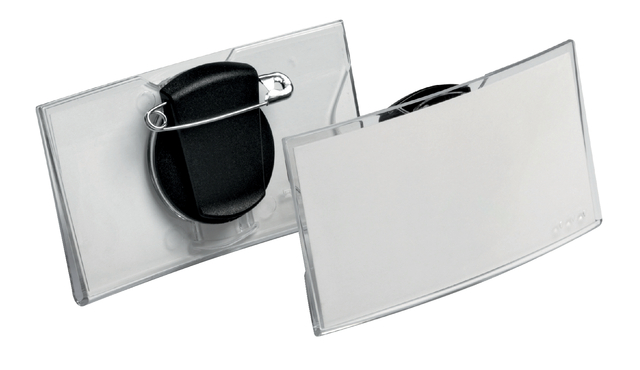 Badge Durable 8124 Konvex avec pince combi 40x75mm