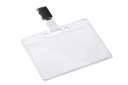 Badge Europel avec bande + pince 90x60mm