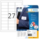 Etiquette badge HERMA 4511 63,5x29,6mm blanc 540 pièces