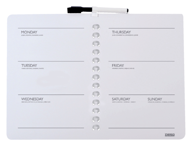 Planning semaine Desq 28x40cm magnétique