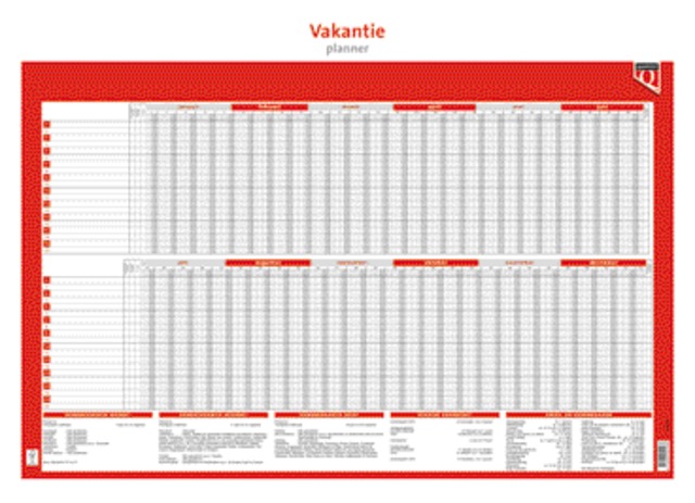 Planning vacances 2025 Quantore