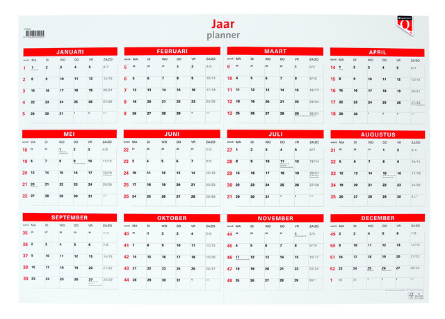 Planning annuel 2027 Quantore 48X68cm