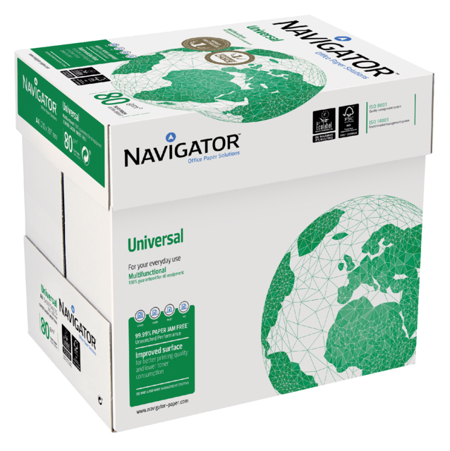 Papier copieur Navigator Universal Nonstop A4 80g blanc 2500 feuilles