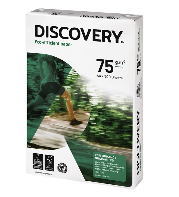 Kopieerpapier Discovery A4 75gr wit 500 vel