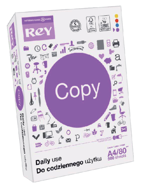 Kopieerpapier Rey Copy A4 80gr wit 500 vel