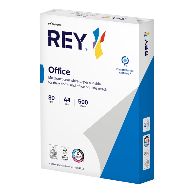 Papier copieur Rey Office A4 80g blanc 500 feuilles