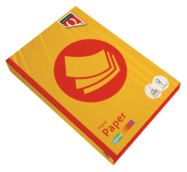 Papier copieur Quantore Colour A4 80g jaune intense 500 feuilles