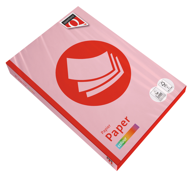 Papier copieur Quantore Colour A4 120g rose 250 feuilles