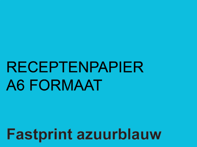 Receptpapier Fastprint A6 80gr lichtblauw 2000 vel