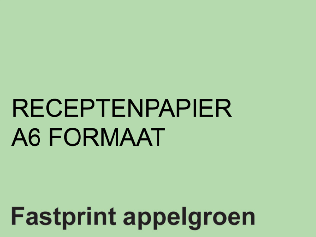 Receptpapier Fastprint A6 80gr appelgroen 2000 vel