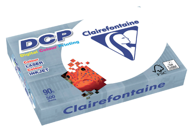 Laserpapier Clairefontaine DCP A4 90gr wit 500 vel