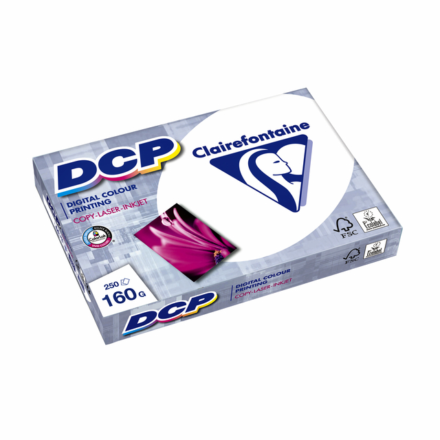 Papier laser Clairefontaine DCP A4 160g blanc 250 feuilles