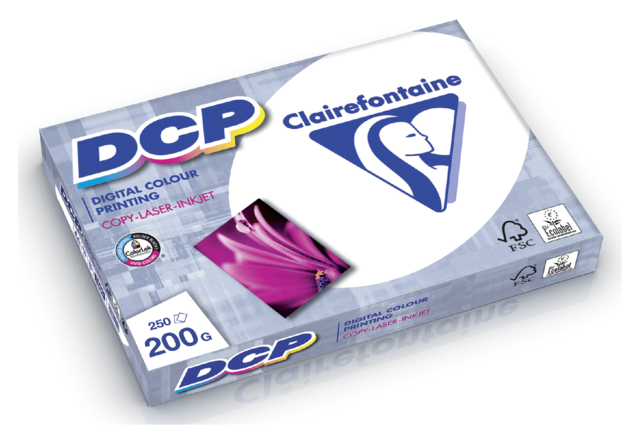 Laserpapier Clairefontaine DCP A4 200gr wit 250 vel