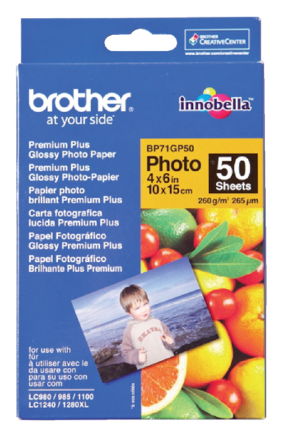 Fotopapier Brother BP-71 10x15cm 260gr glossy 50 vel