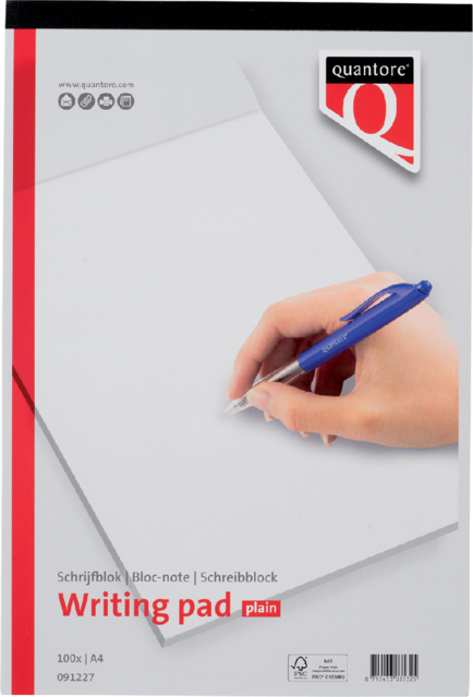 Bloc-notes Quantore A4 uni 100 feuilles 60g