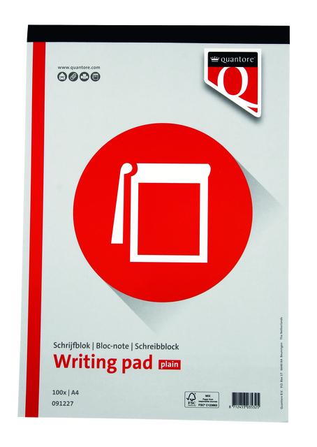 Bloc-notes Quantore A4 uni 100 feuilles 60g