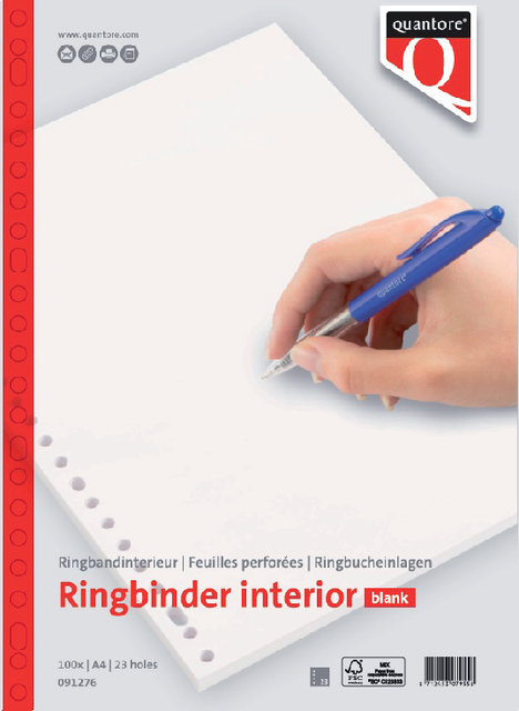 Interieur Quantore A4 23-gaats blanco 200 pagina's