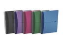 Cahier à spirale Oxford Urban Mix A5 carreaux 5x5mm 90 feuilles assorti