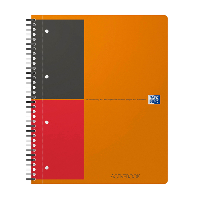 Cahier à spirale Oxford International Activebook A4+ ligné 160 pages