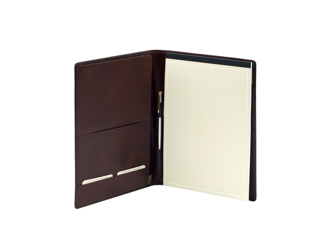 Conférencier Van der Spek 393 A4 cuir de buffle marron