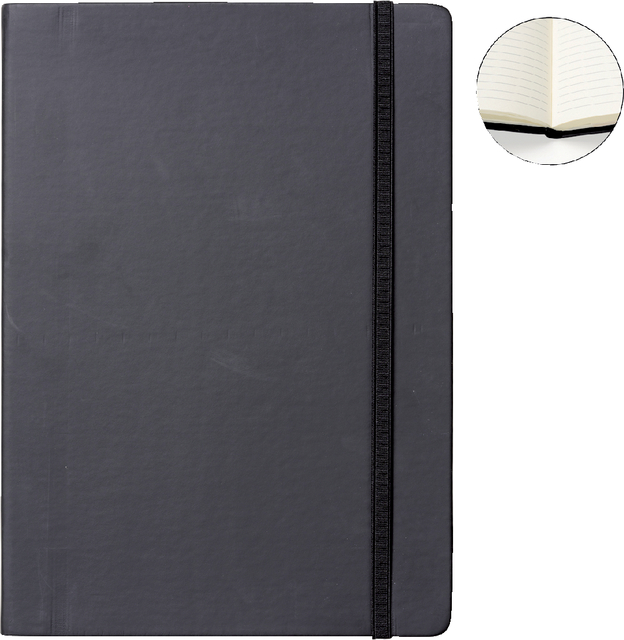 Carnet de notes Quantore A4 ligné 192 pages 80g noir