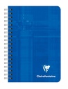 Notitieboek Clairefontaine 95x140mm 180 pagina's spiraal lijn assorti