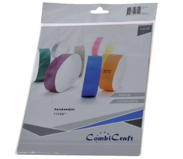 Polsband Combicraft Tyvek groen 100 stuks