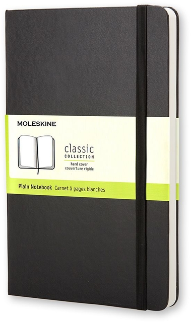 Carnet de notes Moleskine Pocket 90x140mm uni rigide noir