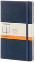 Carnet Moleskine large 210x130mm Couverture rigide ligné bleu saphir